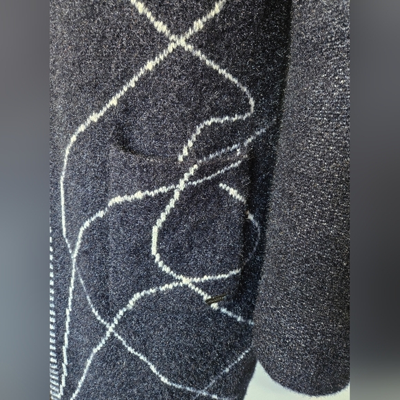 Picadilly Women’s Hooded Knit Cardigan Sweater Coatigan M Geometric Longline - Picture 6 of 6